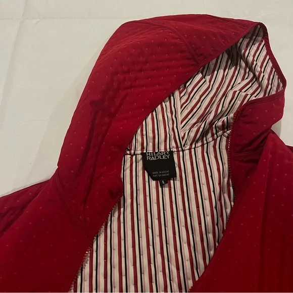 HILARY RADLEY - Vintage Red Quilted Jacket - Women’s L - Picture 7 of 13